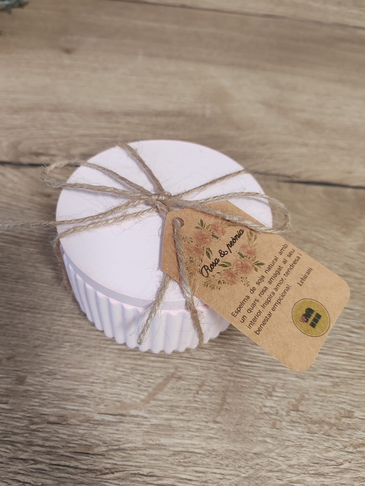 Vela Rosa & Peonía - Cuarzo Rosa