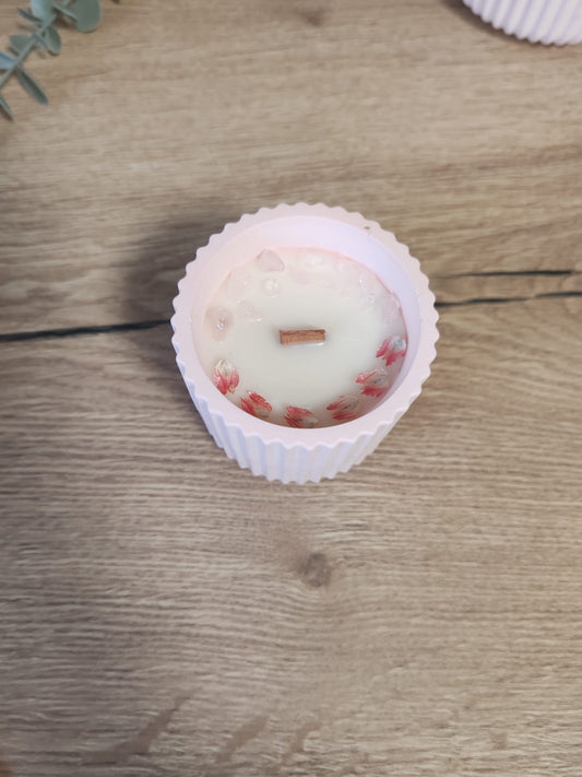 Vela Rosa & Peonía - Cuarzo Rosa